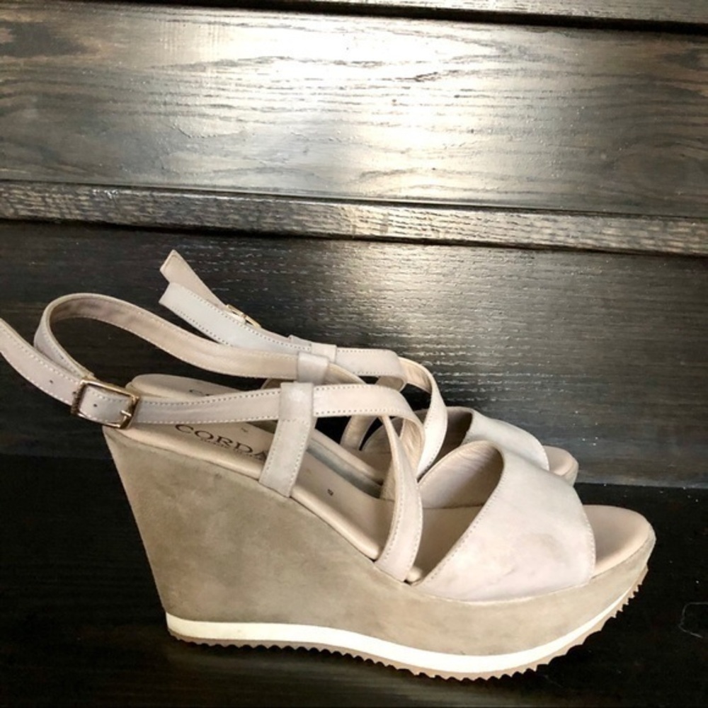 CORDANI Italian leather platform sandals